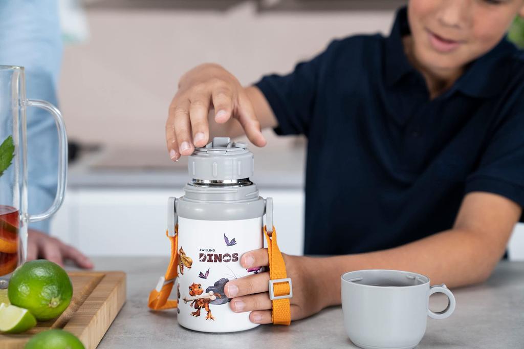 ZWILLING "Dinos Thermos Bottle with Cup" Water Bottle/Mug, Officially Sold in Japan, ZWILLING Dinos 39500-530