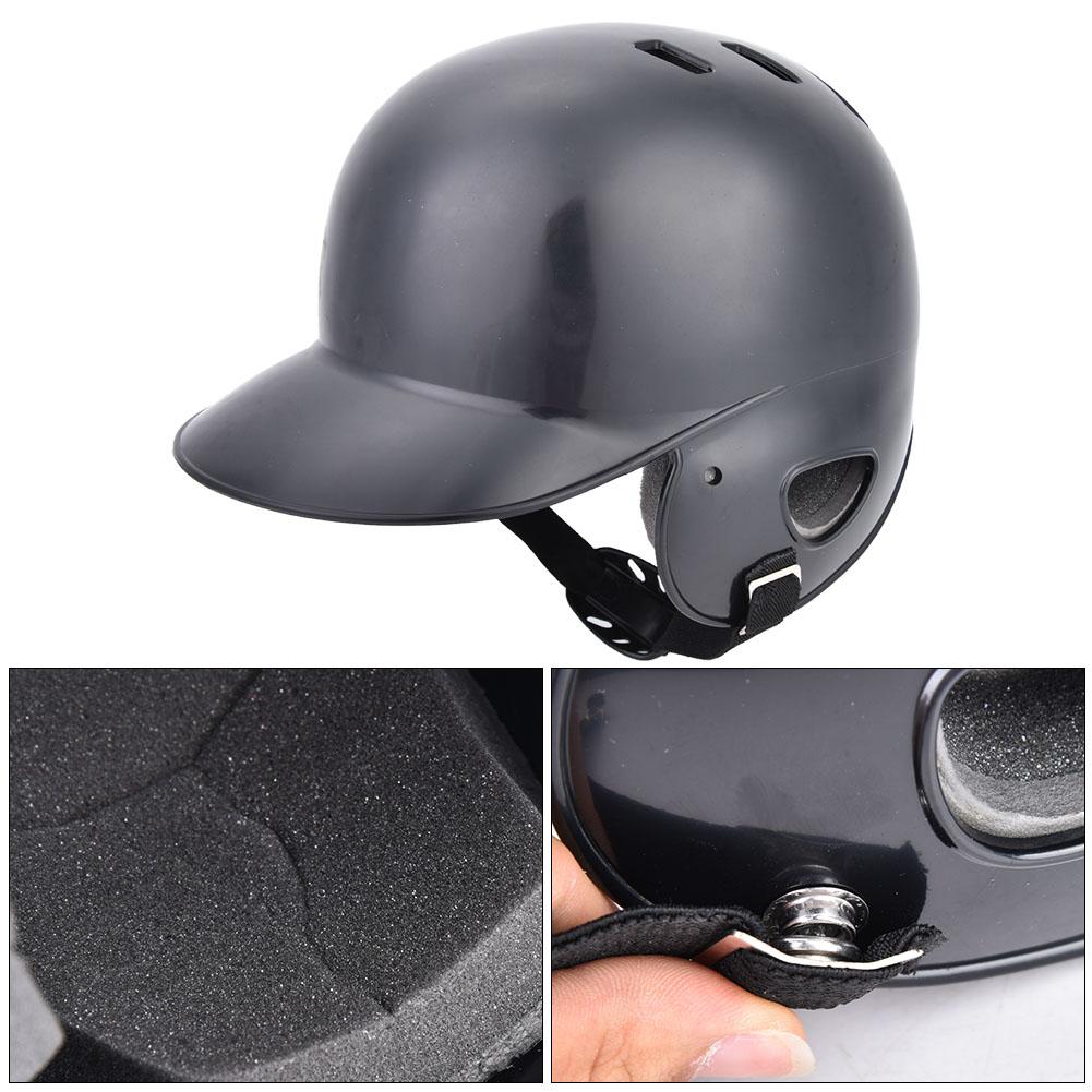 Sport Baseball Batting Helmet Protective Equipment with Strap for Adult Children Teenager(black
