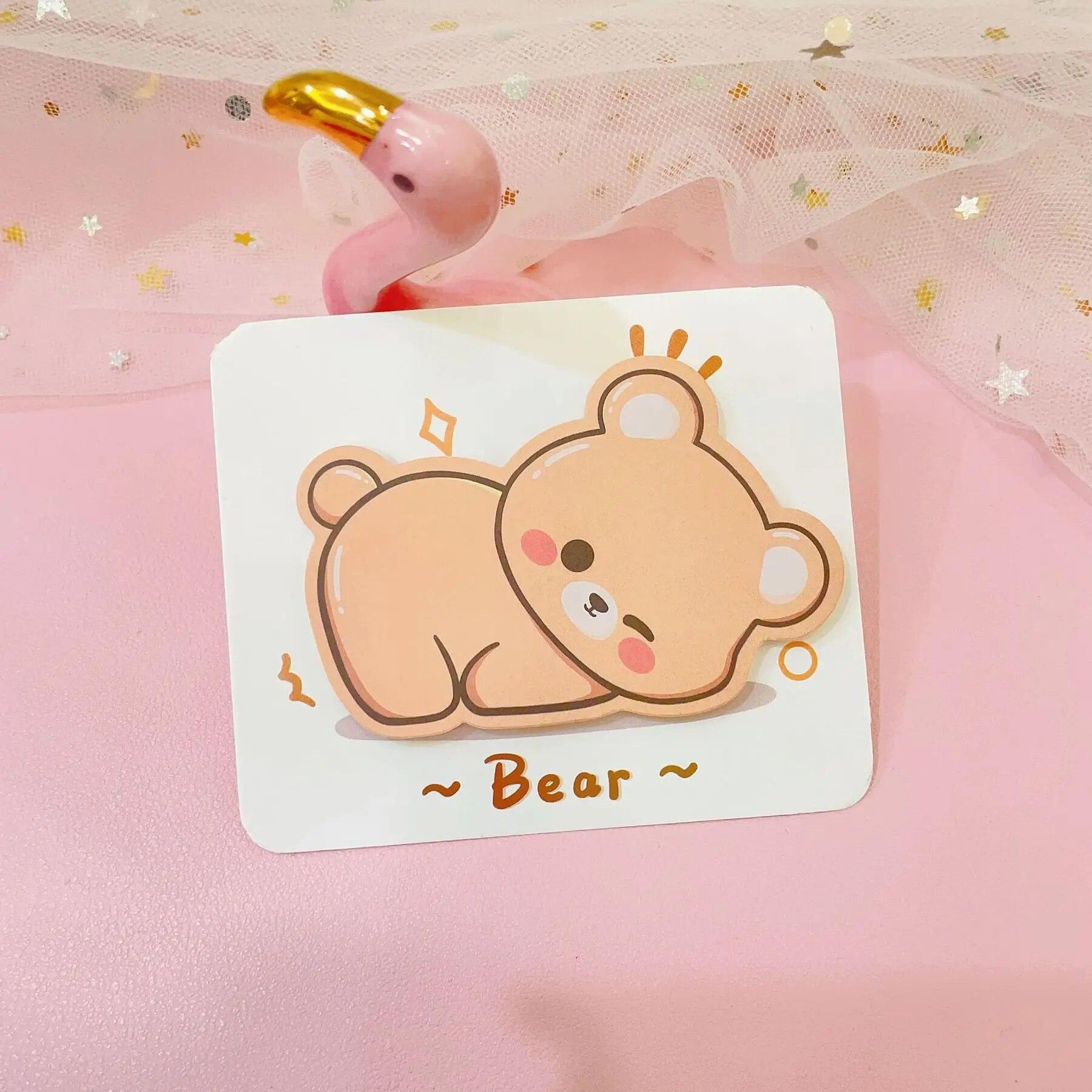 

1 шт. клейкий милый мультфильм животных заметки блокнот блокнот офисные школьные принадлежности канцелярские наклейки