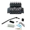 Puente de Tremolo para Guitarra Eléctrica Floyd Rose Sistema de Doble Bloqueo Mano Izquierda Negro Plata