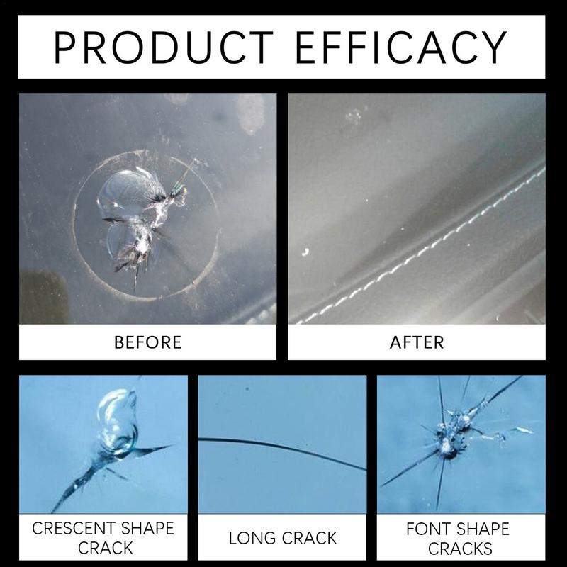 Glasreparaturflüssigkeit Steinschlag-Windschutzscheiben-Reparaturset Automobil-Windschutzscheibenwerkzeug Autopflegeset Glasreparaturflüssigkeit für die meisten Fahrzeuge