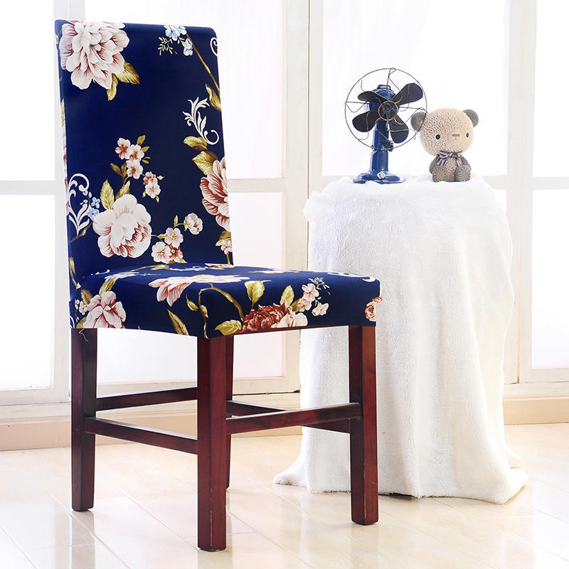 Flower Printing Removable Chair Cover Big Elastic Slipcover Modern Kitchen Stretch Chair Cover
