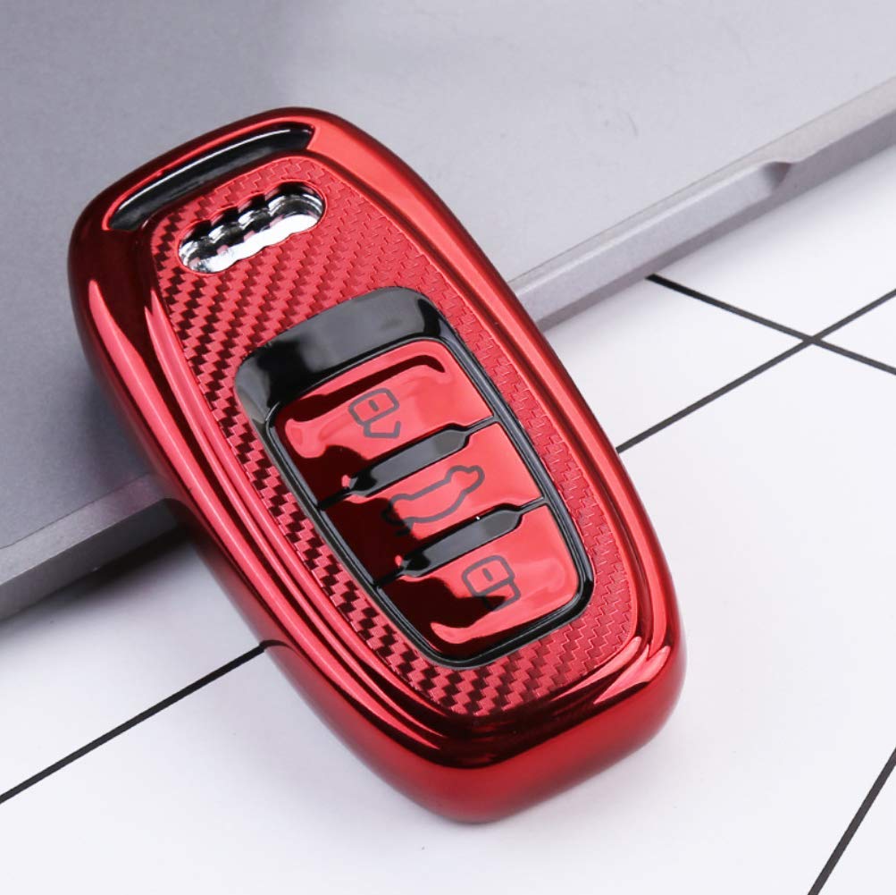 

Чехол для смарт-ключа ONTTO, стильный высококачественный брелок для ключей TT R8 S3 A4 8K A5 8T S5 A6 S6 C7 Series A7 S7 A8 Q5 Q7 и т. д.. Чехол для пульта дистанционного управления