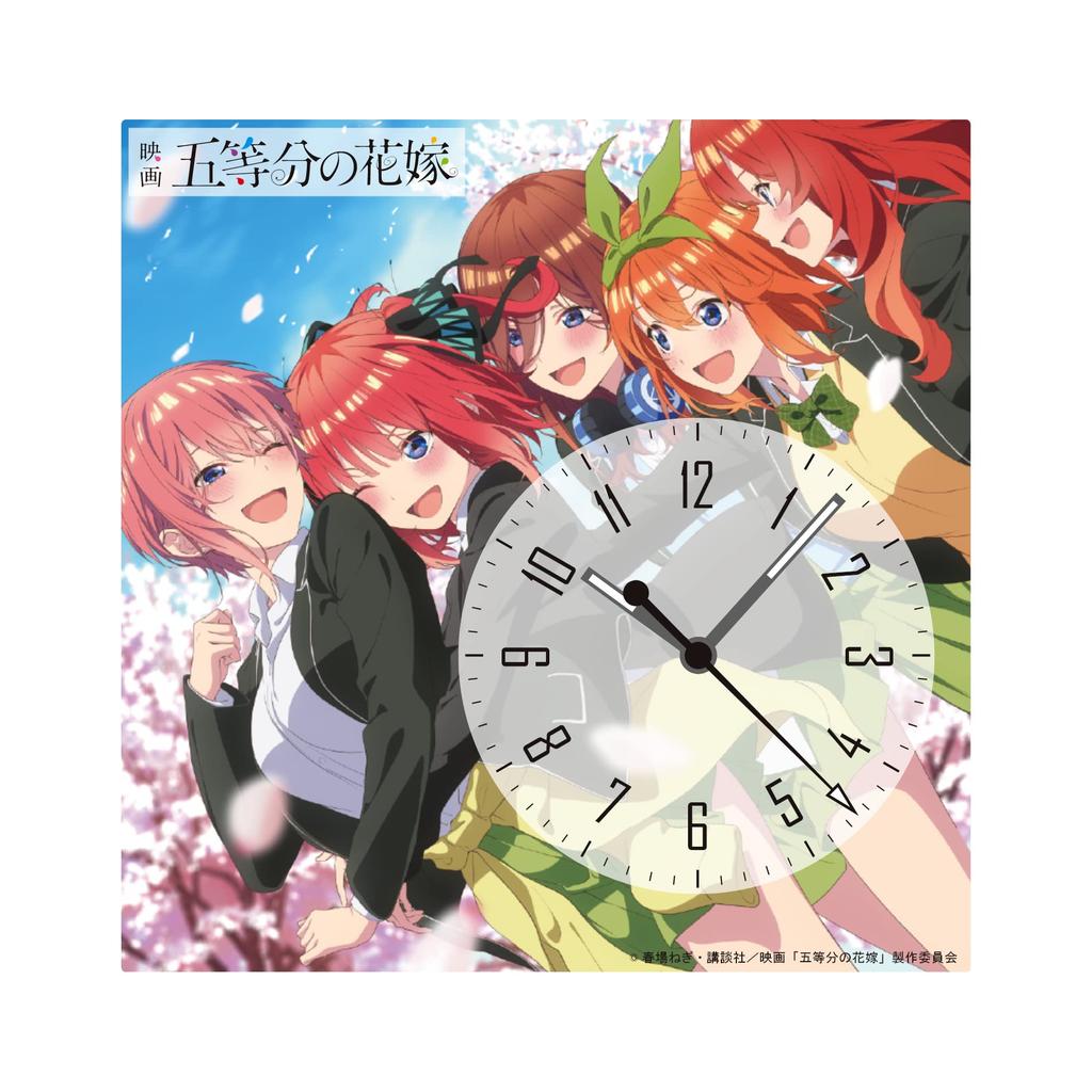 Toei Movie The Quintessential Quintuplets Acrylic Clock Sakura Acrylic Aluminum