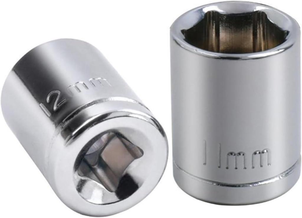 45/9pcs Hexagonal Sleeve Head Short Sockets Mini Fly Socket Set Square Conversion Head Electric Wrench Power Tools Accessories
