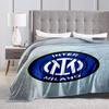 Inter Milan Football Club Logo Blanket Camping Trip Home Decor Digital Printing Outdoor Plush Blanket Bedroom