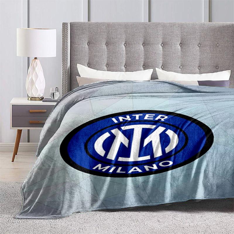 Inter Milan Football Club Logo Blanket Camping Trip Home Decor Digital Printing Outdoor Plush Blanket Bedroom