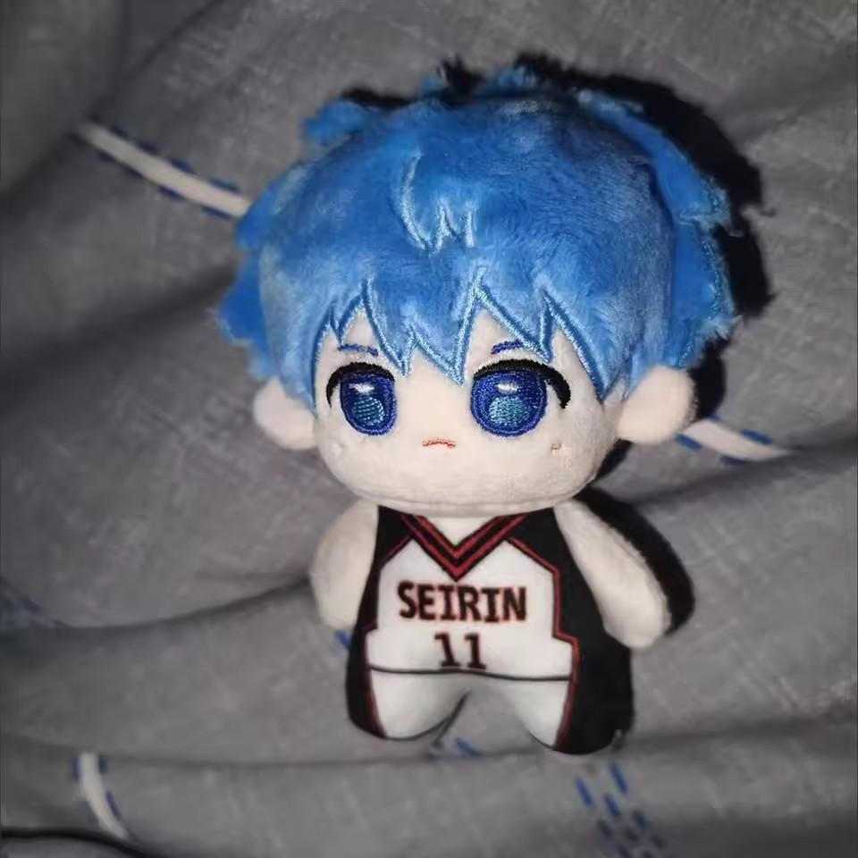 10cm Schlüsselanhänger Kuroko Tetsuya Stoffpuppe Spielzeug Tasche Requisiten Basketball Tetsuya Plüschtier Anhänger Puppen Halloween Weihnachtsgeschenk blue