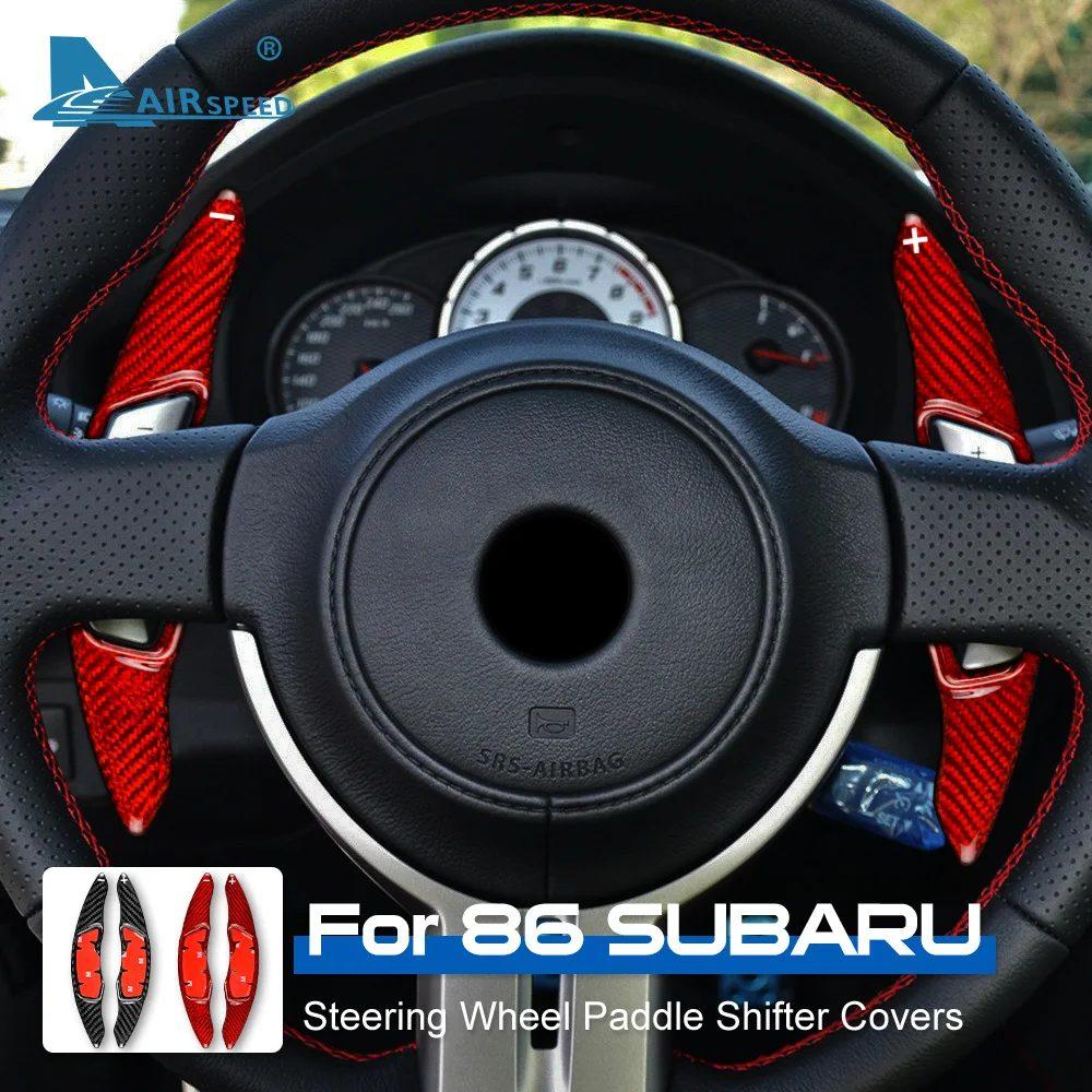 Real Hard Carbon Fiber for Subaru XV BRZ Forester Impreza Outback Legacy Toyota 86 Steering Wheel Paddle Shifter Sticker