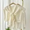 Dongdaemun Korean-Style Knitted Crossover Cape: Double-Sided High-End Shawl & Square Scarf for Spring/Summer