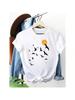 New Watercolor Painting Style Cute Print Top Short Sleeve Wounisex Fashion O-Neck T Shirt Clothing Casual Lady Graphic Tee T-Shirt