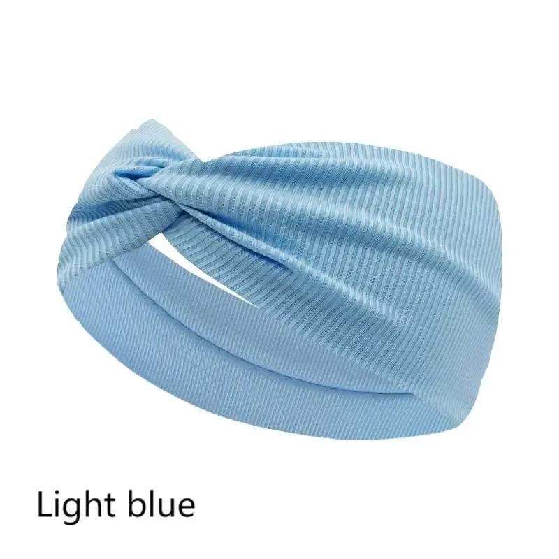 Women Cross Solid Color Hair Bands Girls Fashion Leopard Print Elastic Knitted Headbands Vintage Turban Make Hair Accessories