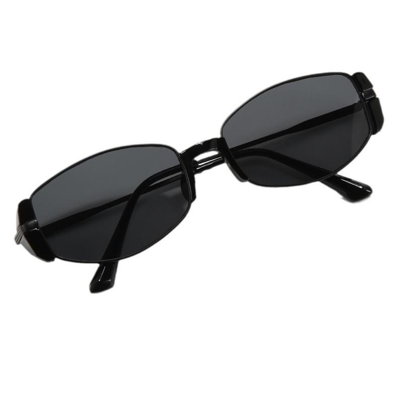 24 Retro-Sonnenbrillen aus Metall, personalisierbar, ovaler Rahmen, kleine braune Brille, Schnapsgläser für die Straße, 8705