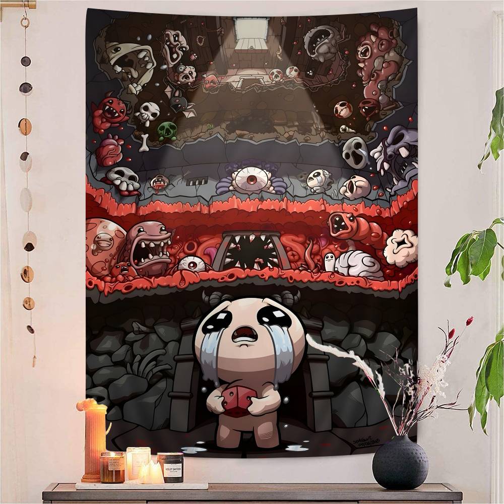 Game The Binding Of Isaac Classic Anime Anime Tapestry Hanging Tarot Hippie Wall Rugs Dorm Home Decor