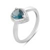 Silver Ring with London Blue Topaz 0.844ct, Cubic Zirconia, Item Weight 2.09 G (2213727)