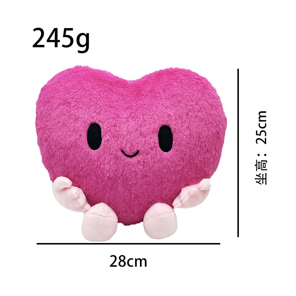 Valentinstag Niedliches Plüschtier mit Herz Kuscheltier Weiches Kissenpuppe Kreatives Geschenk für Freundin Ehefrau