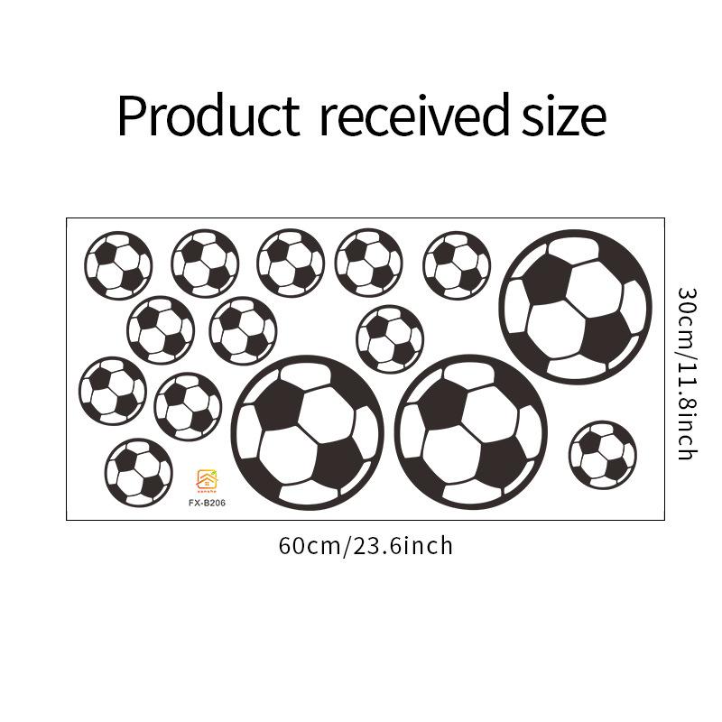12pcs Footbal Soccer Wall Sticker Waterproof Home Decor for Boy Kids Rooms Living Room Art Decoration Bedroom Decor