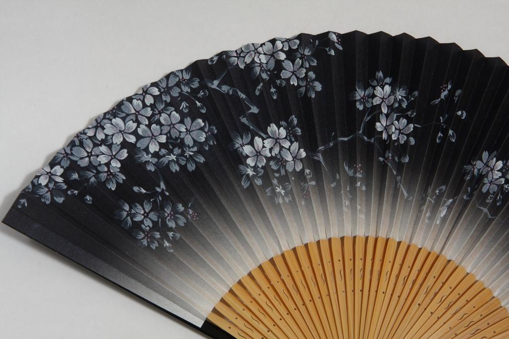 Faltfächer Blüte Handgefertigt von Kyoto Kommt mit Fächerpapierbox Inklusive [Hasegawa] „Kirschblütenmuster“ Zweiseitiges Design, Handwerker, Bestickt, Etui,