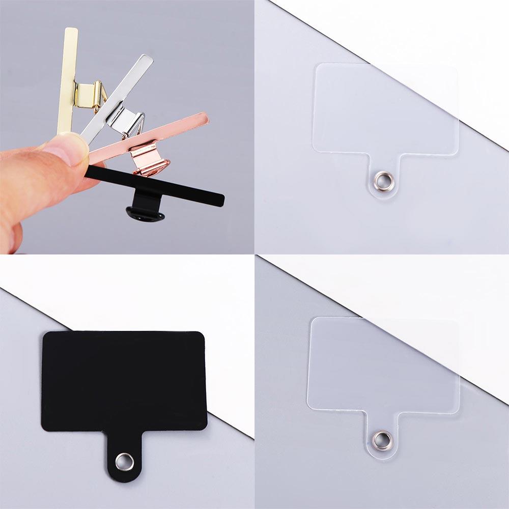 Stainless Steel Cellphone Strap Gasket Ultra-thin Phone Lanyard Straps Patch  Wrist Crossbody Strap