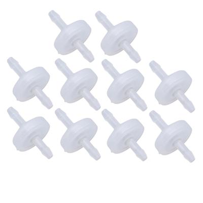 10 STÜCKE Rückschlagventil mit Widerhaken PP-Kunststoff Ozonbeständig Membran Einweg-Wasserstoppventil 3mm Durchscheinend