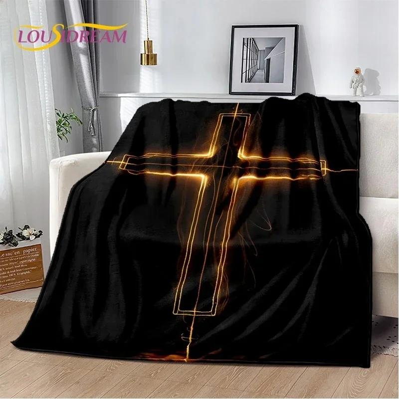 3D Pray Holy Bible Cross Jesus Soft Flannel Blanket for Bed Bedroom Sofa Picnic,Throw Blanket for Cover Outdoor Leisure Nap Gift
