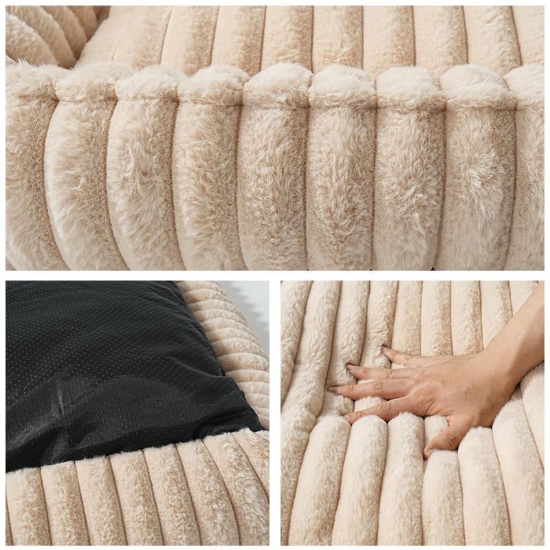 Luxury Plush Pet Bed Soft Cozy Dog Bed Cat Bed Calming Cushion Washable Anti Slip Comfortable Sleeping Sofa for Small Medium Pet