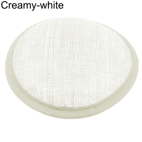 Women Sinamay Cocktail Hat Fascinator Round Base Millinery DIY Craft Accessory