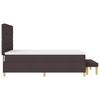 Boxspring bed with headboard Dark Brown 200 x 160 cm Fabric