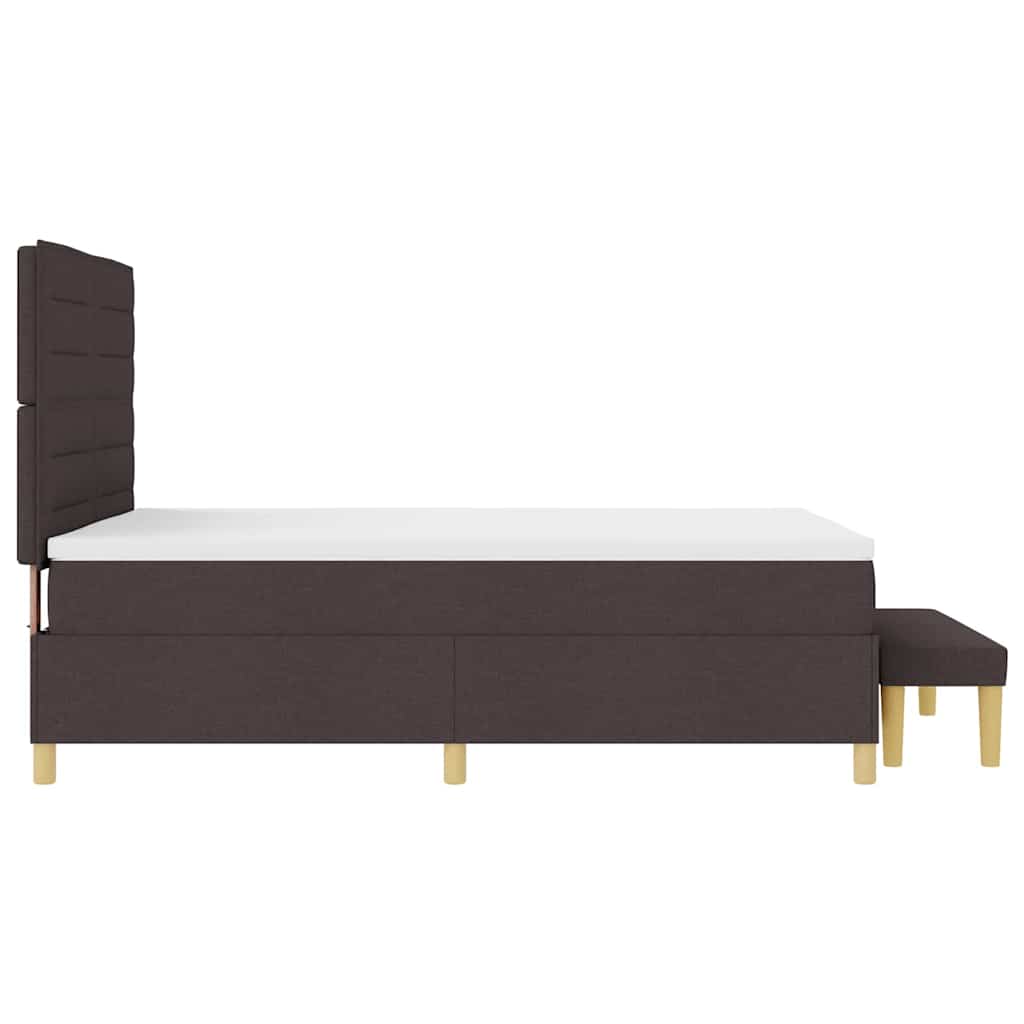Boxspring bed with headboard Dark Brown 200 x 160 cm Fabric