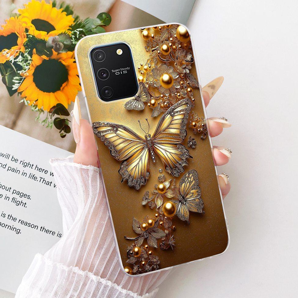 Clear For Samsung S10 Lite Case Cute Fashion Butterfly Funny Painted Casing For Samsung Galaxy S10 Lite SM-G770F SM-G770U1 Cover