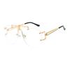 Luxury Designer Women Sunglasses Vintage Rimless Ladies Fashion Sun Glasses New  Summer Shades