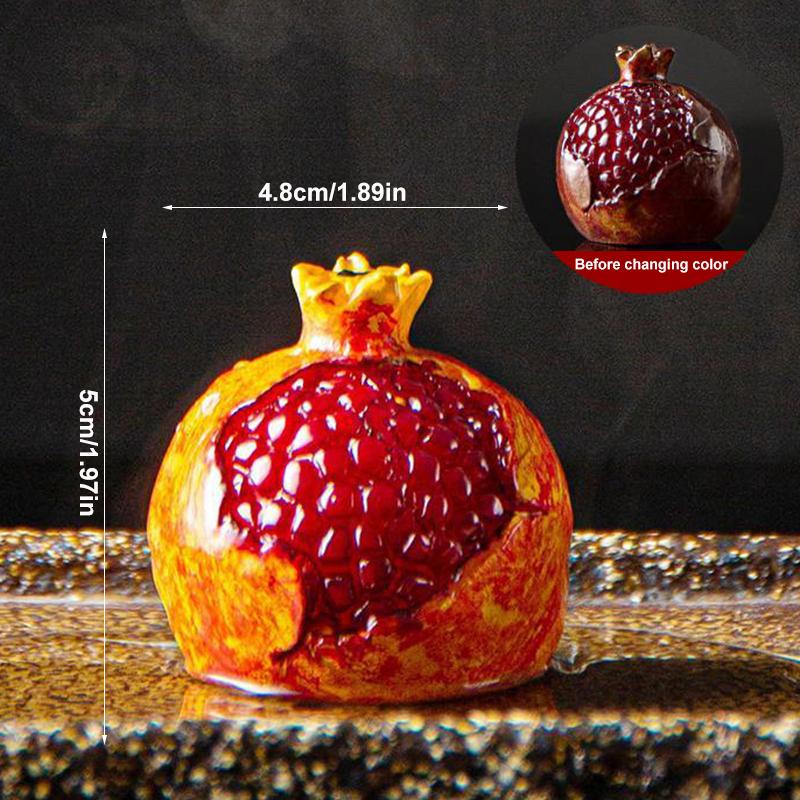 Chinese Resin Color Changing Tea Pet Lucky Fruit Model Tea Figurine Ornaments Home Tea Set Decoration Tea Ceremony Accessories