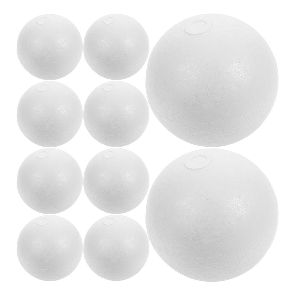 10Pcs White Solid Polystyrene Foam Balls 10Cm DIY Craft Decoration for Wedding Christmas Party Use Polystyrene Balls