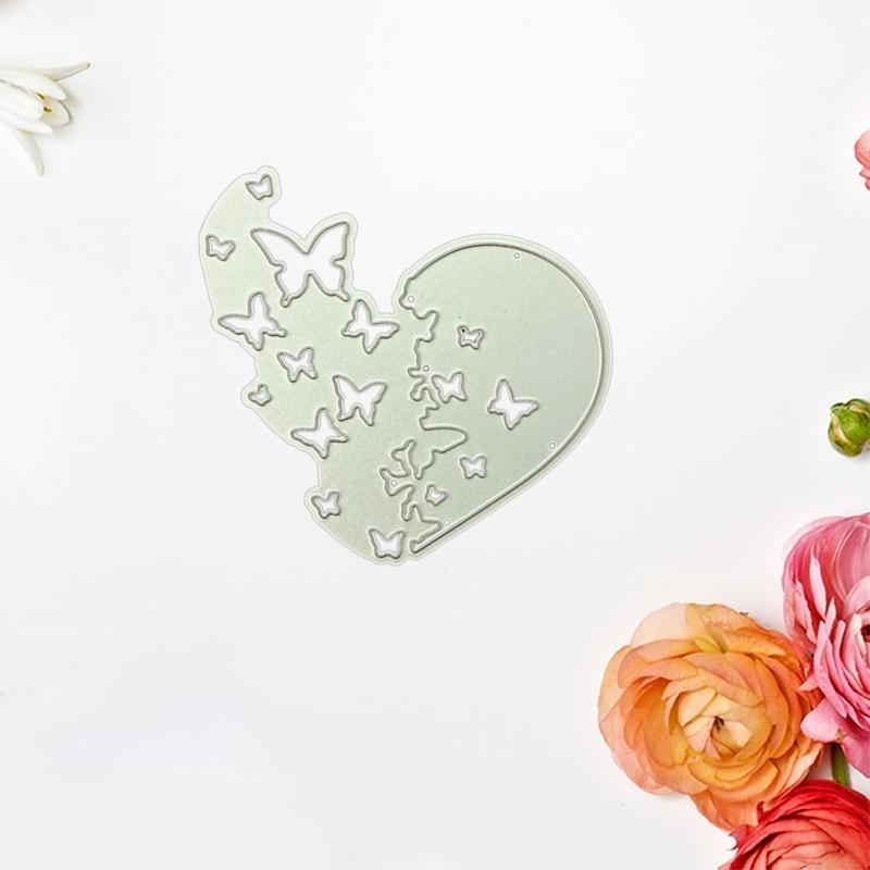 Decorative Heart Cutting Dies Die Cuts for Butterfly DIY Craft Embossing Tool for Handbook Paper Craft Stamps Card