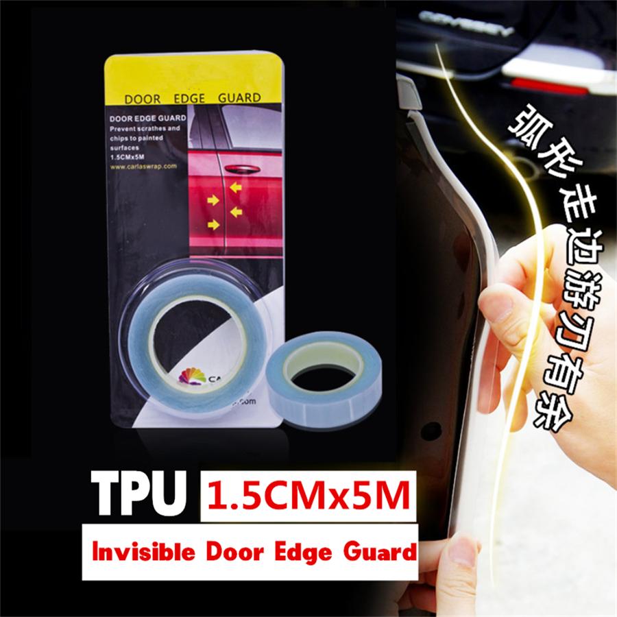 Clear Car Door Sill Edge Paint Protection TPU Film Sticker Anti-Scratch 1.5cm*5m
