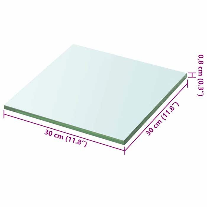 VidaXL Panneaux d'étagère 2 pcs Verre Transparent 30 x 30 cm