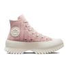 Converse Chuck Taylor All Star Lugged 2.0 Fleece Comfortable and Versatile High Top Canvas Shoes Unisex Pink White