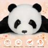Homehalo Panda Plush Toy Hugging Pillow - Small, Cute, Fluffy, Weighted Beads, Comfortable, Cozy, and Fun Cuddle Pillow - Great for Birthdays, Gifts,