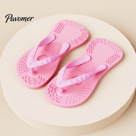 Safe Silicone Toys for Indoor Outdoor Fetch 1 Pair Flip-flop Dog Chew Toys, Funny Thong Sandal Durable Pet Toy Tartar Control Shape Puppy Teething