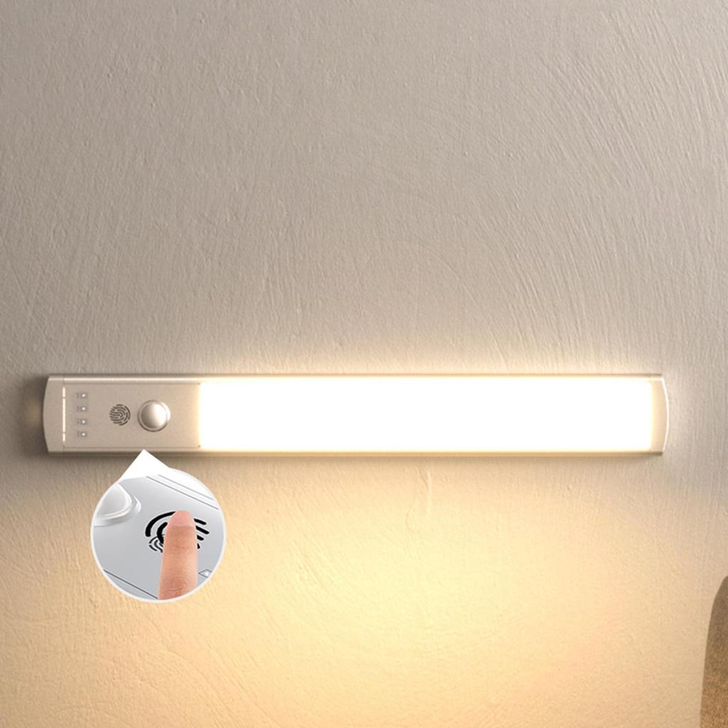Under Cabinet Lighting Wireless Night Light Bar Motion Sensor Rechargeable Magnetic Lamp Strip for Shelf Hallway Kitchen Wall