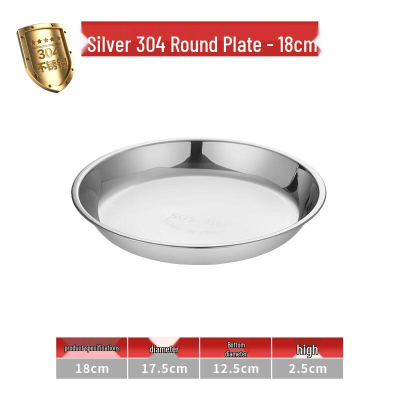 

OEINGOEING Stainless Steel Round Plate 18cm