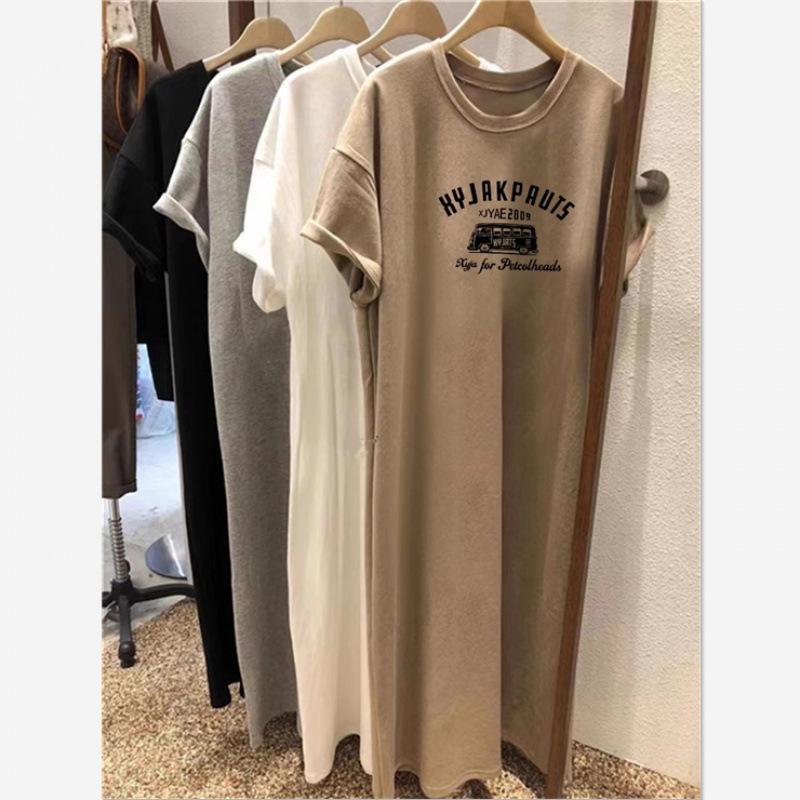 

Винтажное женское летнее свободное платье больших размеров длиной выше колена XL хаки