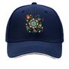 Woodland Floral Folk Heart Bloom Sandwich Baseball Cap Sun Cap Outdoor Workouts Hat