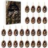 2026 Advent Calendar Animal Christmas Acrylic Car Hanging Ornament Cartoon Xmas Decor