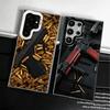 Gold Gun Bullets AK47 Handgun Soft Phone Case for Samsung Galaxy S24 S25 FE S26 Edge S23 Ultra S22 Plus S21 + Shockproof Cover B