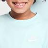 Nike Sportswear T-Shirt Fashion Trend Versatile Comfortable Short Sleeve Kids Tops Light-Blue FZ5177-474