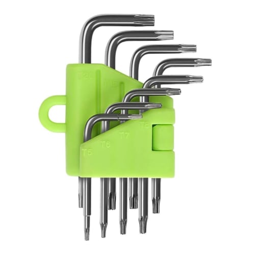 

DeeAWai Precision Torx Screwdriver Set, 8-Piece Set, T5, T6, T7, T8, T9, T10, T15, T20, L-Shaped, Chrome Vanadium Steel, Tamper-Resistant Screw Compat