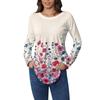 Shirts for Women Cute Vintage Pattern Print T-Shirt Long Sleeve Tunic Tops Cotton Pullovers T-Shirts Women’s