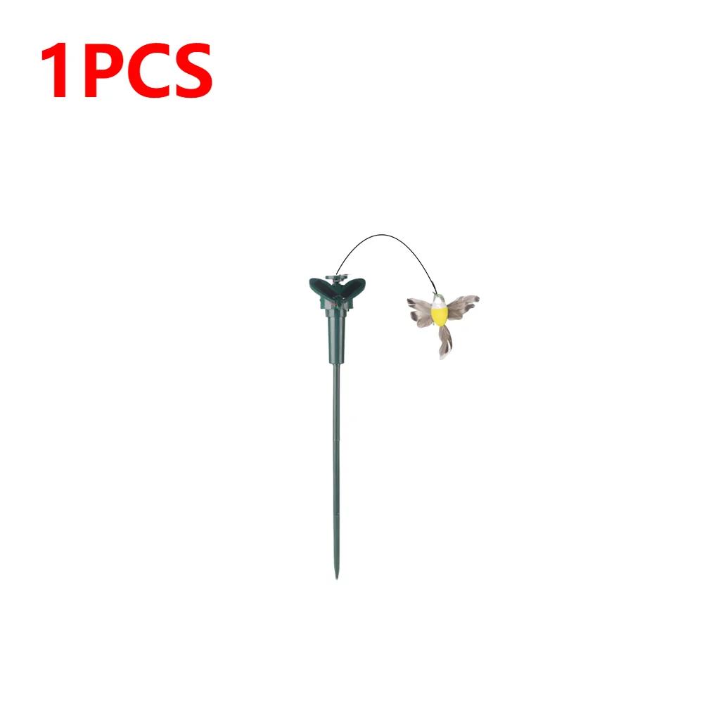 1-3PCS Solar Powered Flying Wobble Artificial Flying Butterfly Bird Dancing Butterfly Bird Garden Stake Yard Outdoor Lawn Decor