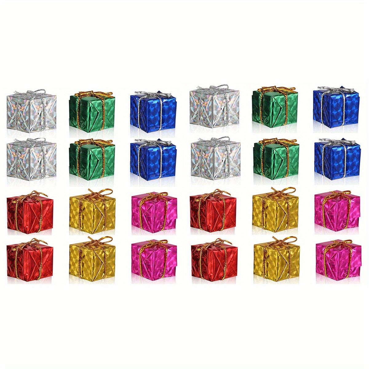 

24 шт. Рождественские елочные украшения Подвесные маленькие подарочные коробки Подвески Декор для рождественской елки Товары для вечеринки